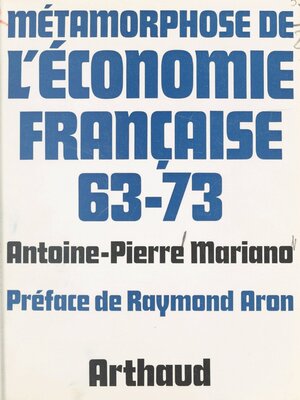 cover image of Métamorphose de l'économie française, 63-73